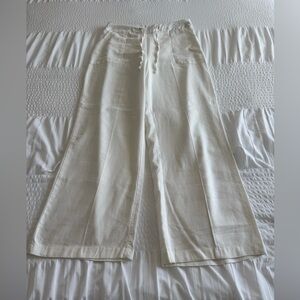 Ci Sono White Wide-Leg Pants